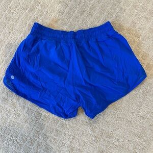 Lululemon Hotty hot short 6Tall 3in. Royal Blue